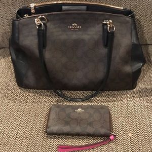 Coach Handbag F58305 with matching wallet (set)
